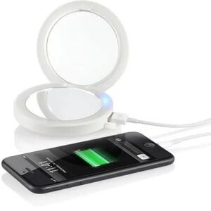 HoMedics Compact LED Charging Vanity Mirror 1X & 5X Magnifying USB Rechargeable